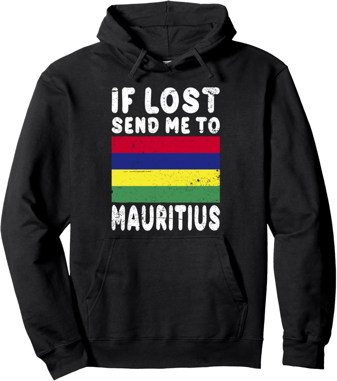 

Сувенир с флагом Маврикия - Толстовка с надписью If Lost Me to Mauritius Mauritius Souvenir, черный