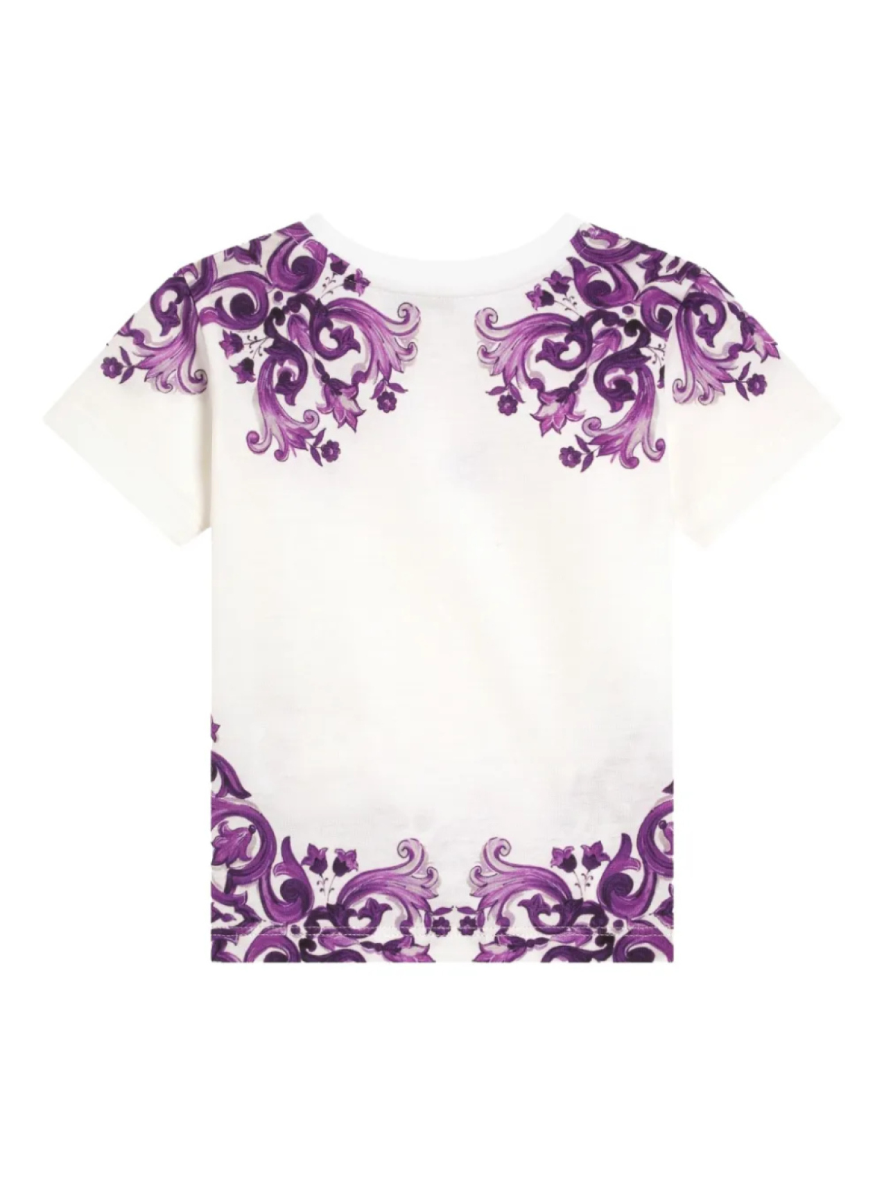 Dolce & Gabbana Kids футболка с принтом Majolica, белый — фото 2