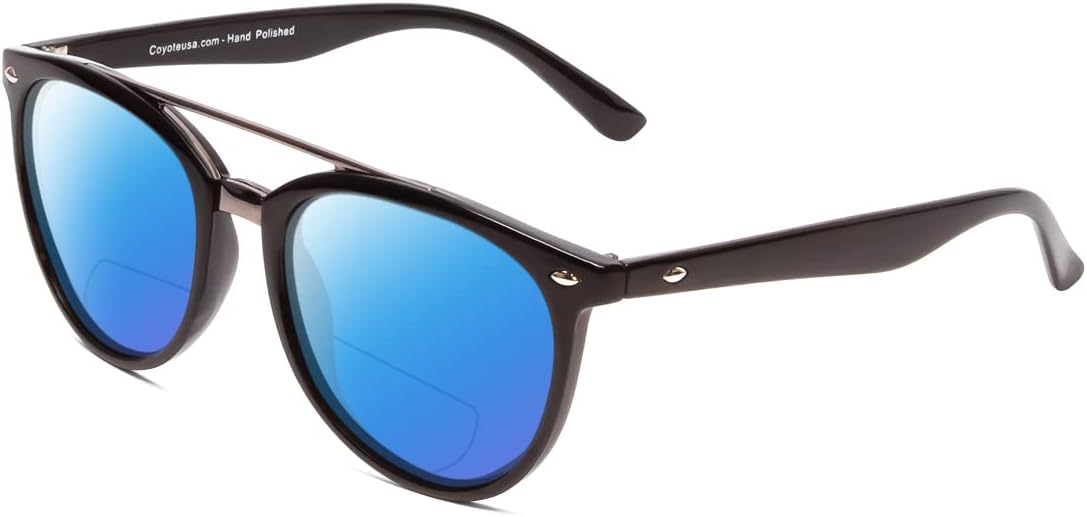 

Солнцезащитные очки Coyote Downtown унисекс Cateye с поляризованными линзами или бифокальными линзами | Защита от УФ-излучения | 54 мм, Gloss Black Grey Frame/Blue Mirror Lens