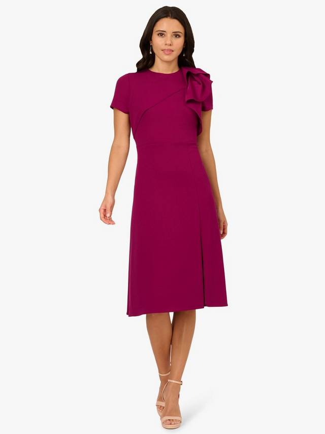 

Платье из крепа с рюшами на лифе Adrianna Papell, Wildberry