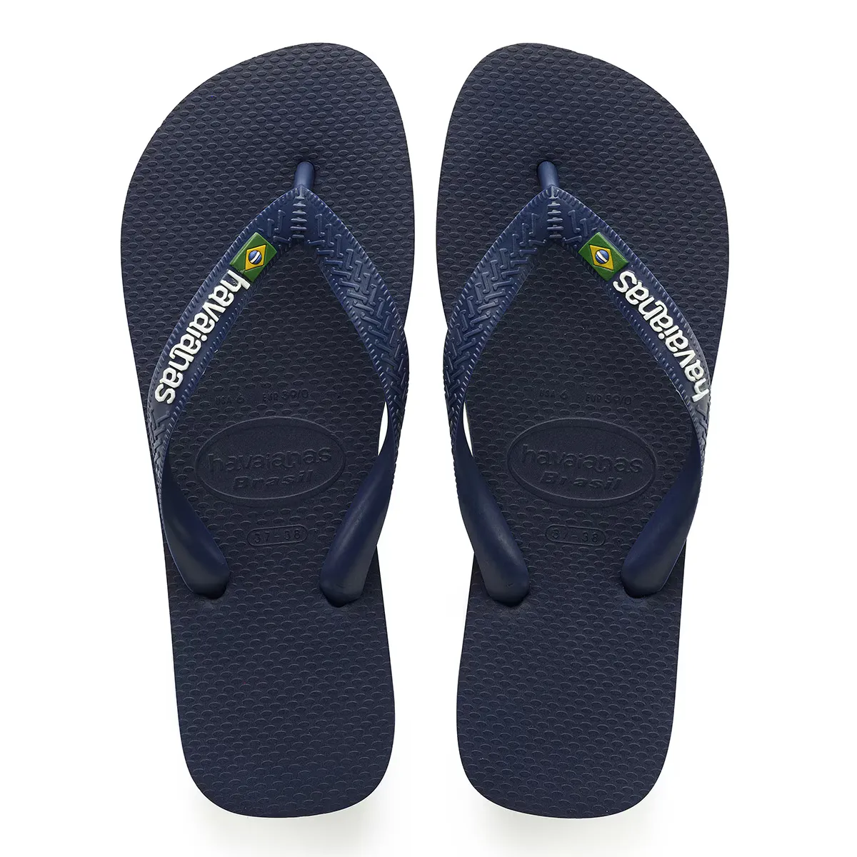 

Унисекс Бразилия Логотип Havaianas Носок Шлепанцы, тёмно-синий