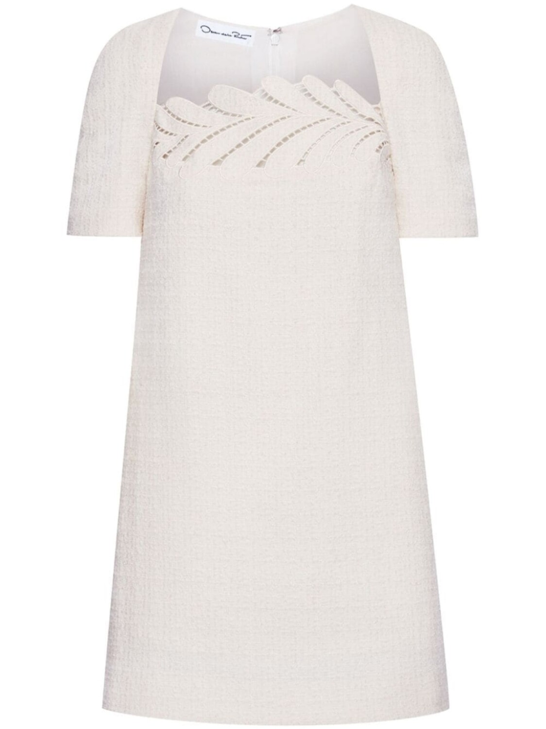

Oscar de la Renta твидовое платье-трапеция Fern, белый