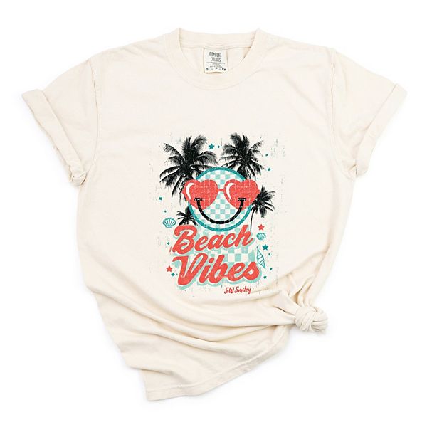 

SWSmiley beach vibes - женская футболка garment dyed Simply Sage Market, Ivory