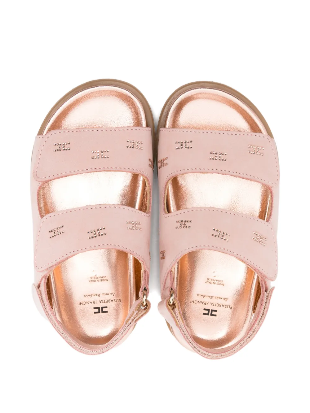 Сандалии с логотипом Elisabetta Franchi La Mia Bambina, розовый — фото 3