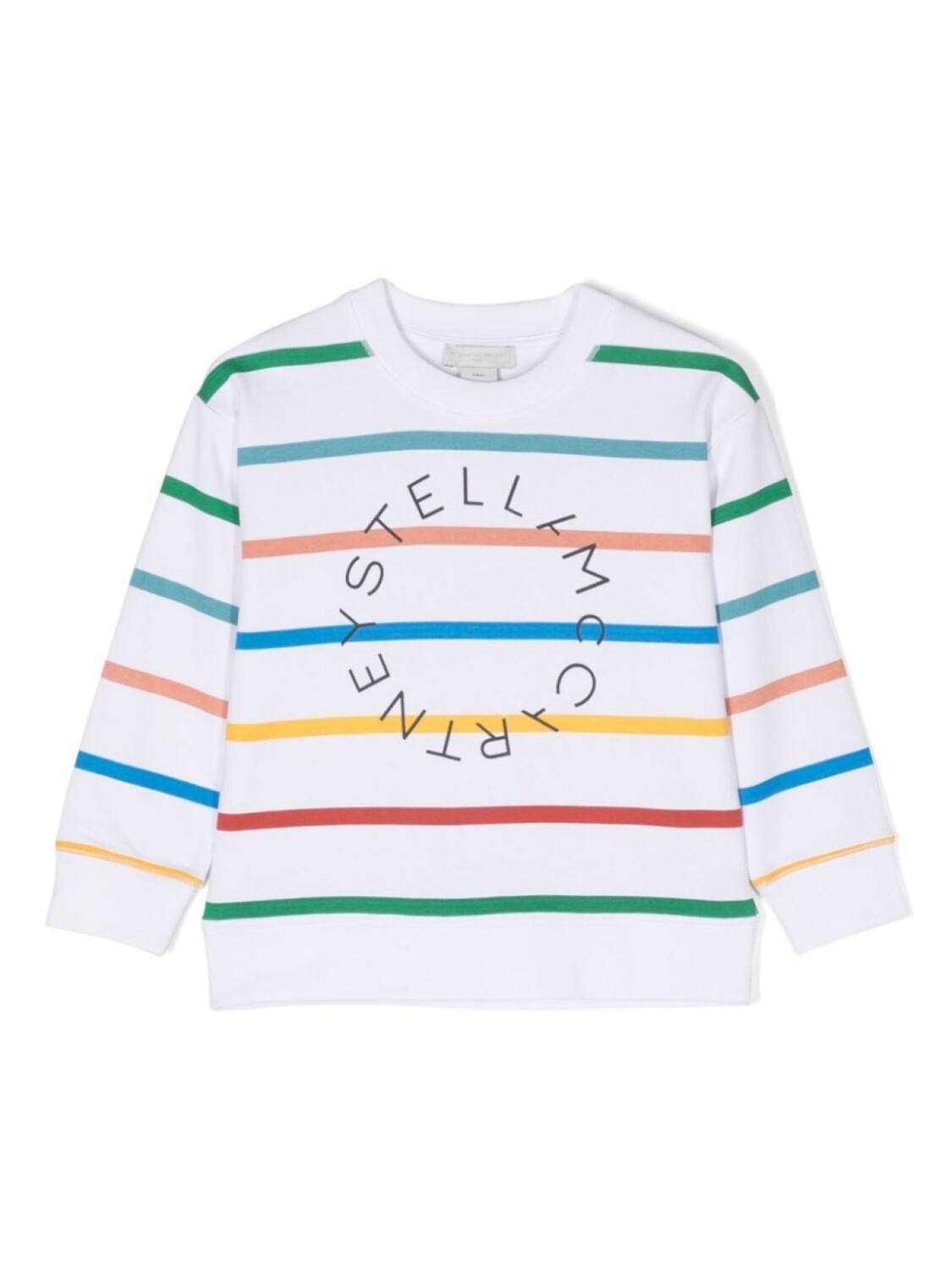 

Stella McCartney Kids толстовка в полоску с логотипом, белый