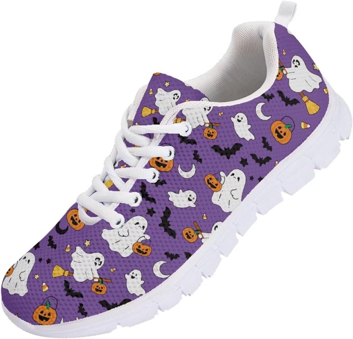 

Кроссовки Forchrinse для мужчин и женщин, Хэллоуин, легкие спортивные с шнуровкой, Halloween Ghost Pumpkin