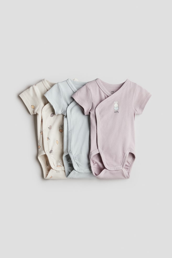 

Упаковка из 3 хлопковых боди-оберток H&M, мультиколор