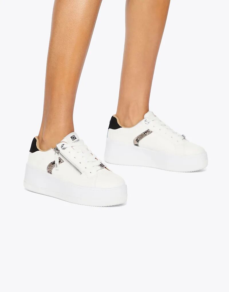 Кроссовки KG Kurt Geiger Lottie со шнуровкой белого цвета — фото 3