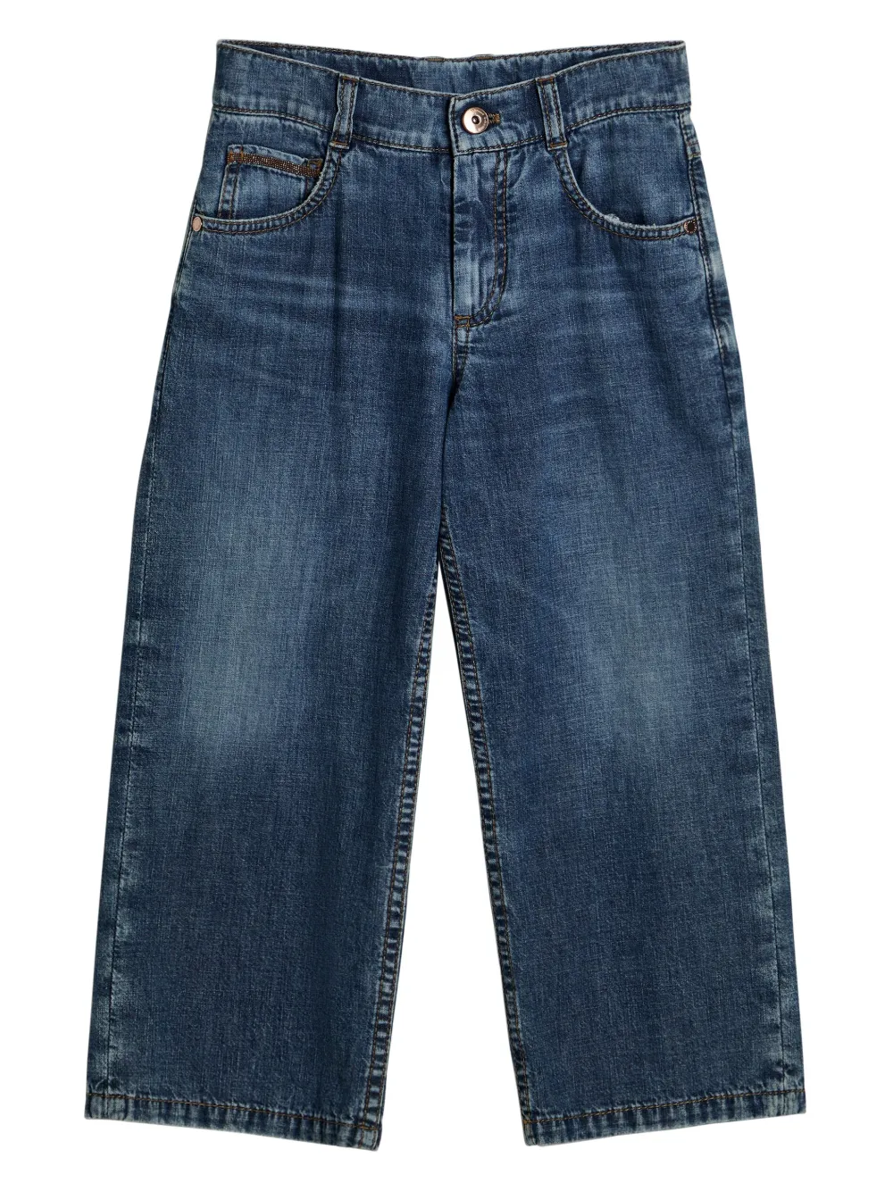 

Джинсы с пятью карманами Brunello Cucinelli Kids, синий