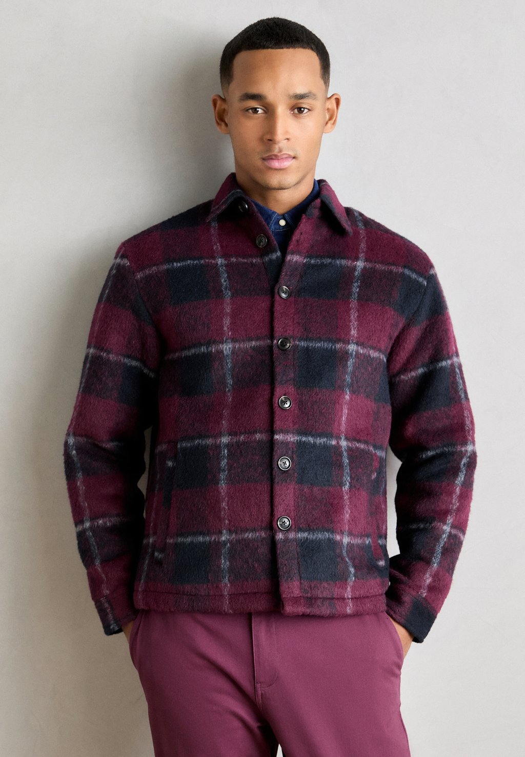 

Легкая куртка PADDED OVERSHIRT Scotch & Soda, темно-красный
