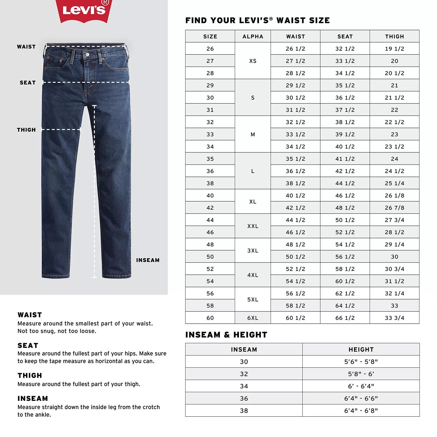 Большие и высокие джинсы 501 Levi's, черный — фото 4