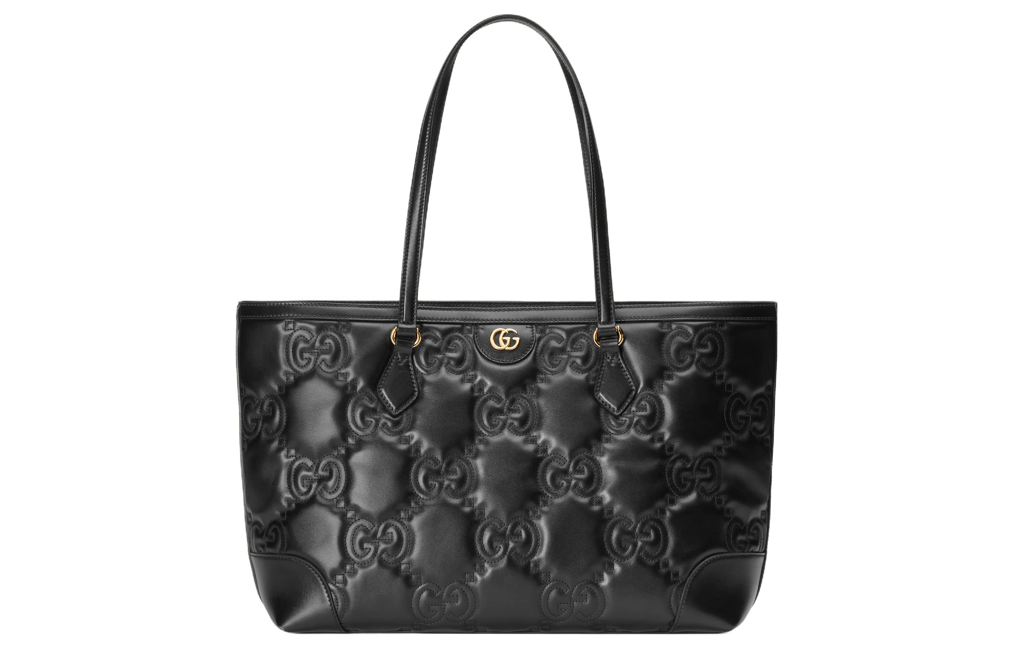 

GUCCI Сумка-шоппер GG Matelassé Leather Tote, женская, черная, через плечо
