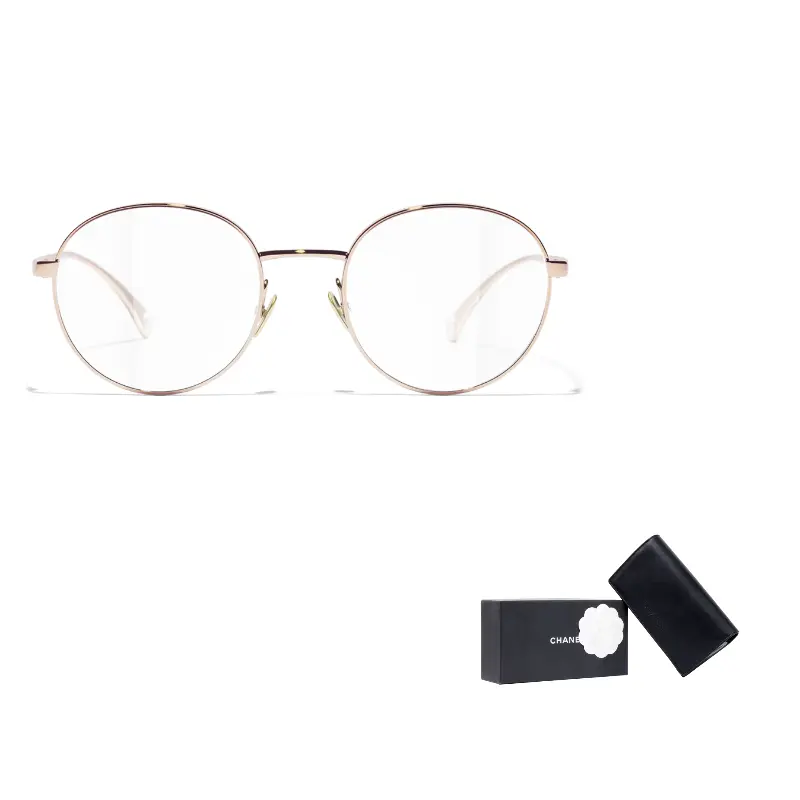 

Металлическая оправа для очков нестандартной формы унисекс розовое золото CHANEL, розовое золото