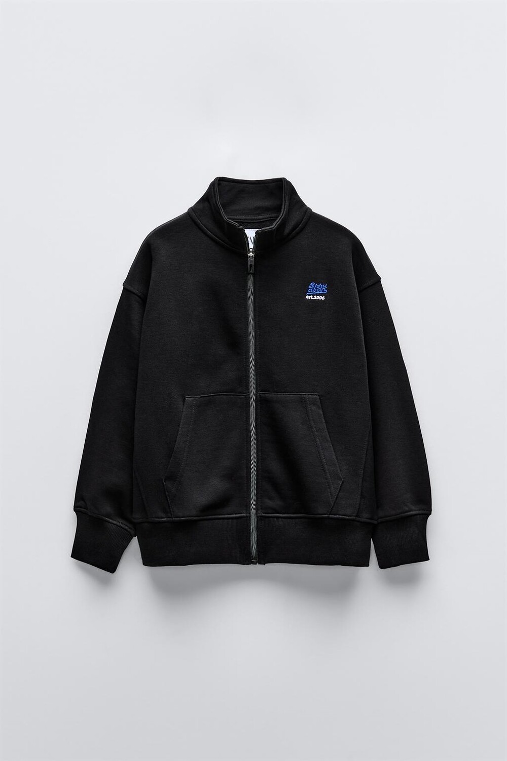 

Вышитая куртка ZARA, черный