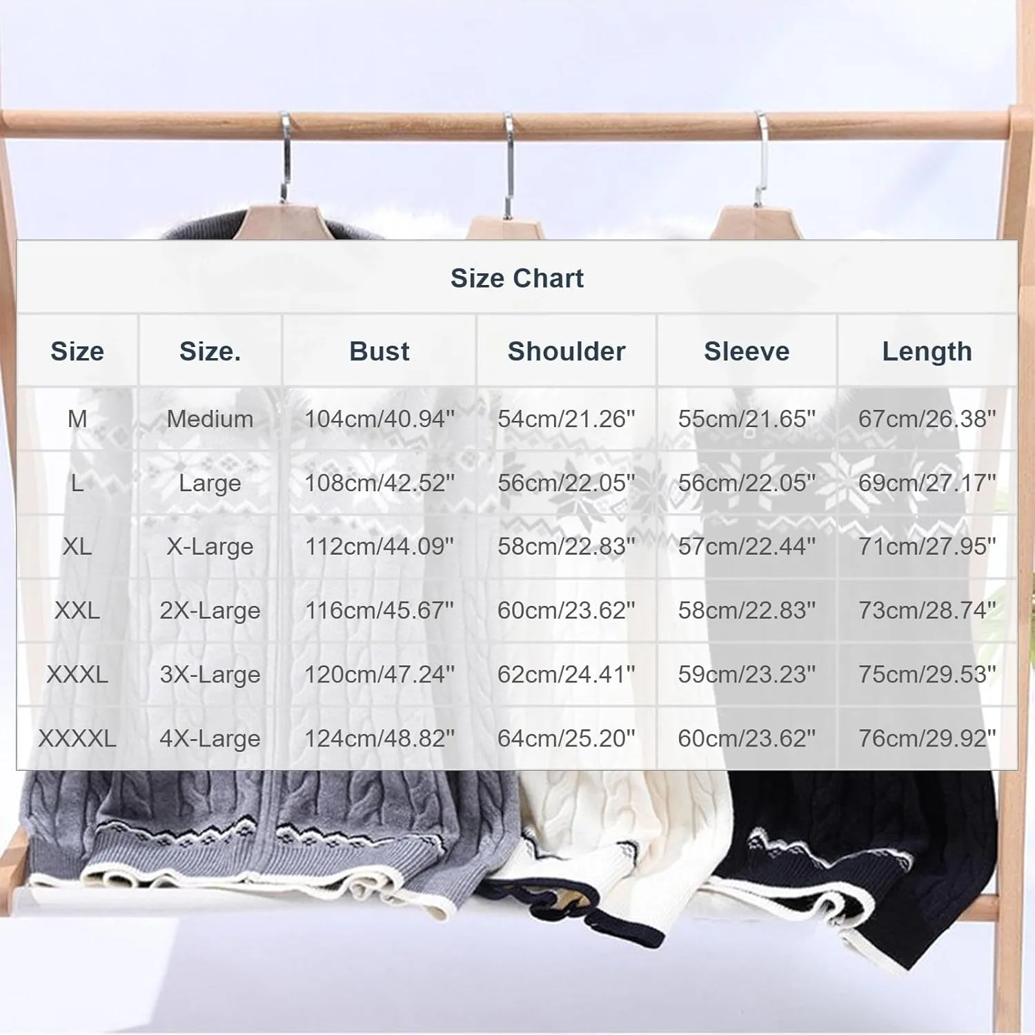 Рождественский свитер мужской с полной молнией Casual Hoodie Plus Size милый винтажный вязаный джекет с меховым капюшоном — фото 3