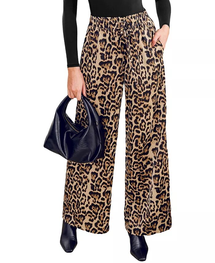 

Женские широкие брюки Walk on the Wild Side CUPSHE, коричневый