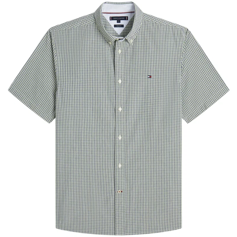 Рубашка мужская с отложным воротником Tommy Hilfiger, Blue Green Plaid 0H8