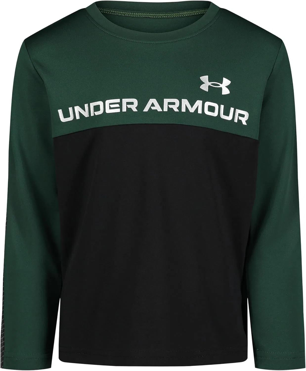 Детская футболка с длинным рукавом и графическим логотипом Under Armour, легкая и дышащая, свободного кроя, Black Be Seen
