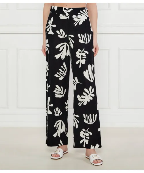 

Льняные брюки Антиопа Relaxed fit Marella, черный