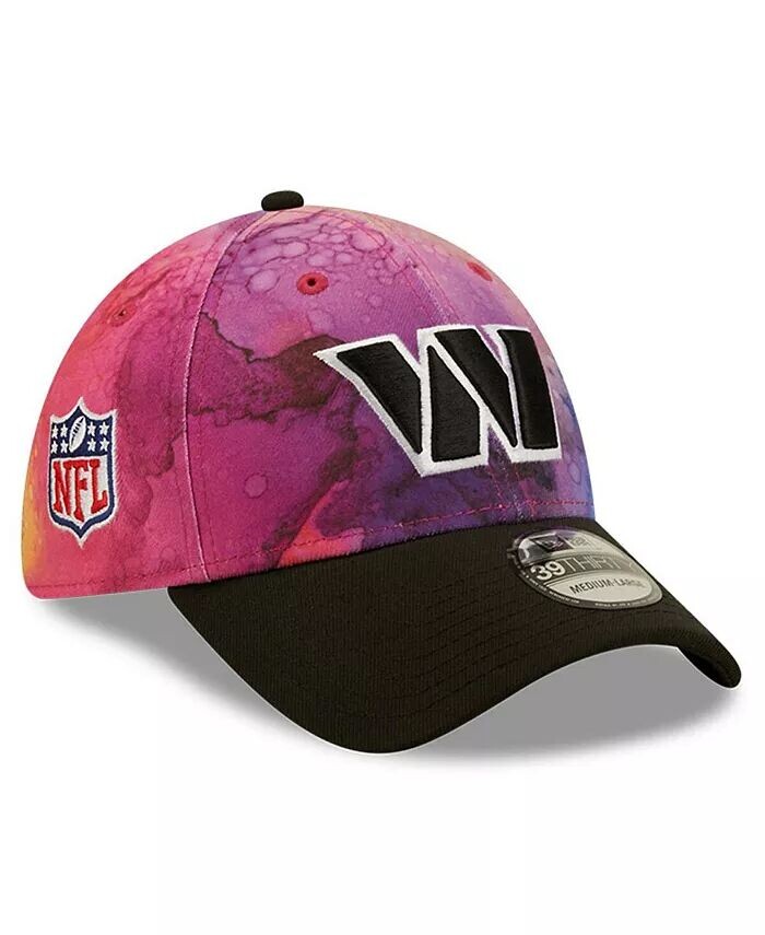 

Мужская розовая и черная гибкая кепка Washington Commanders 2022 NFL Crucial Catch 39THIRTY New Era, черный