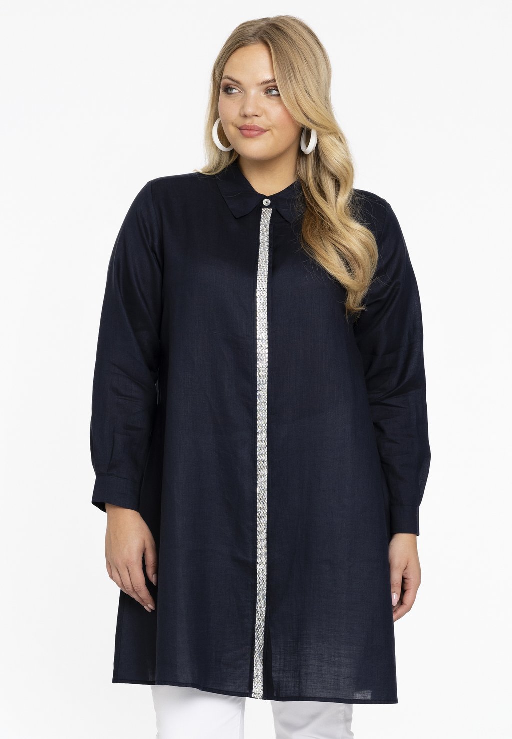 

Блузка на пуговицах WITH LONG SLEEVES YOEK, синий