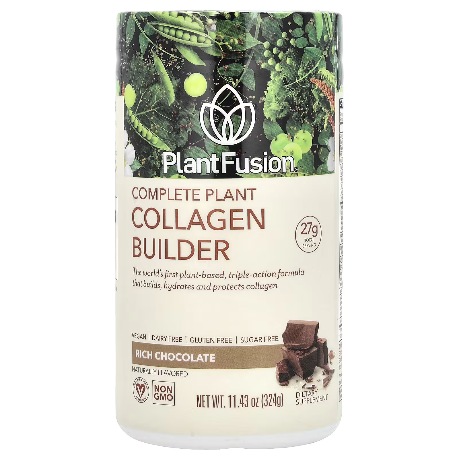 

PlantFusion Complete Plant Collagen Builder Rich Chocolate, 11,43 унции (324 г)