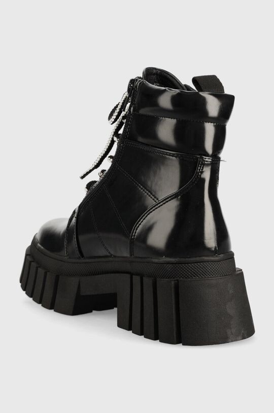 Женские ботинки Steve Madden лакированные на шнуровке, черный — фото 3
