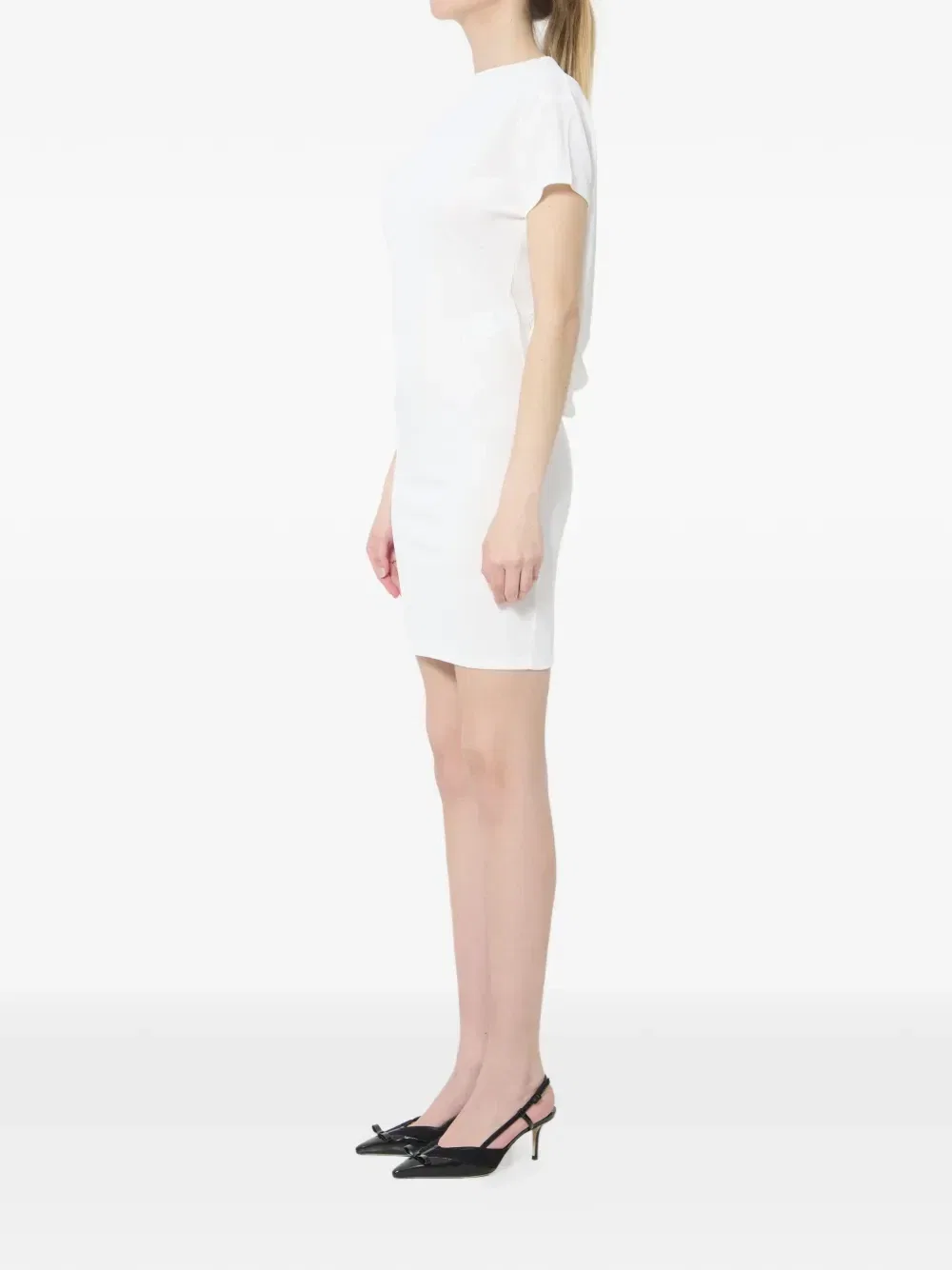 Мини-платье Mistral с драпировкой и открытой спиной Jacquemus, белый — фото 2