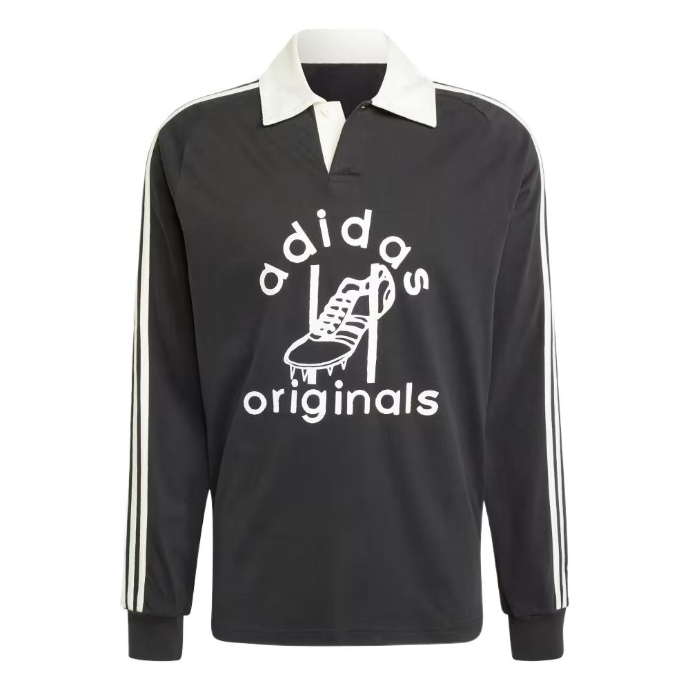Футболка поло Adidas Originals, черная — фото 2