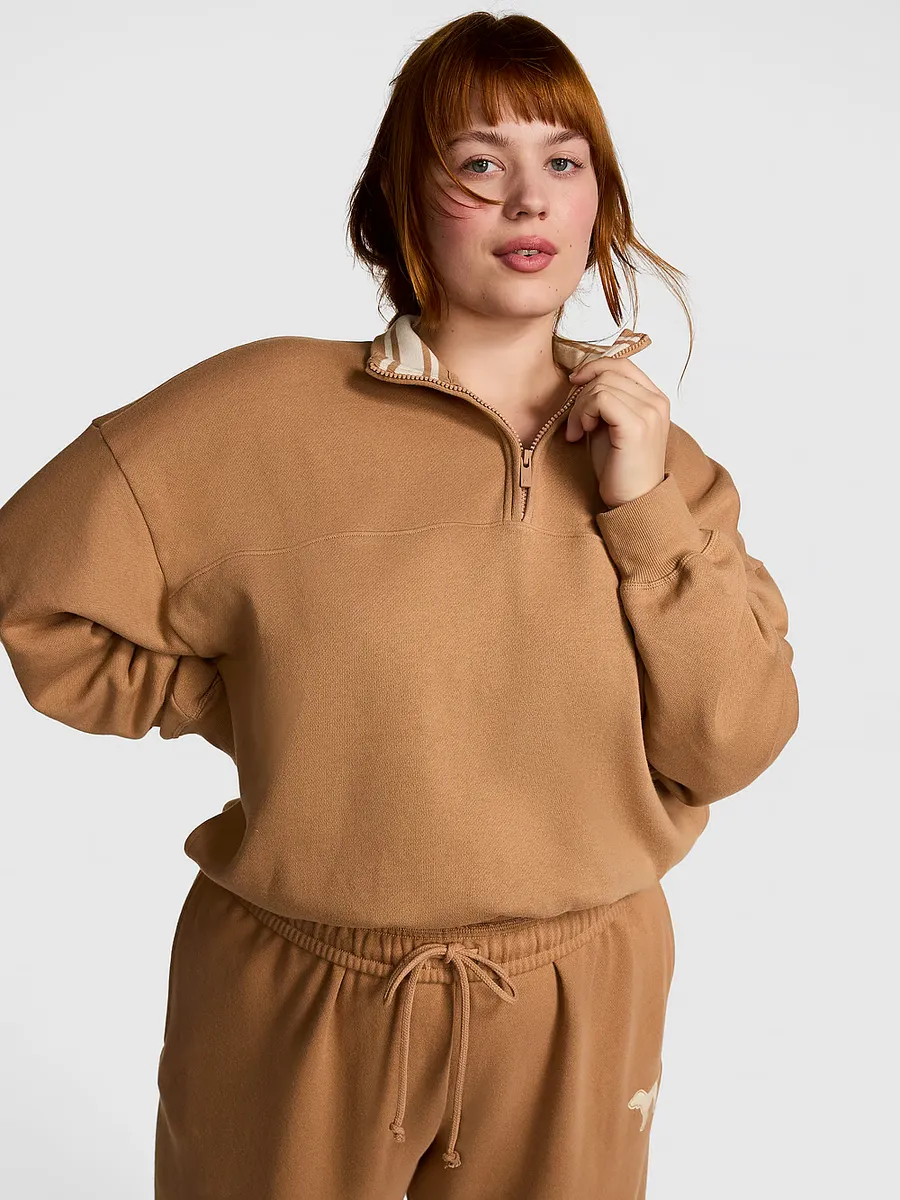 

Флисовый свитшот с молнией до половины Ivy Pink, цвет Toffee