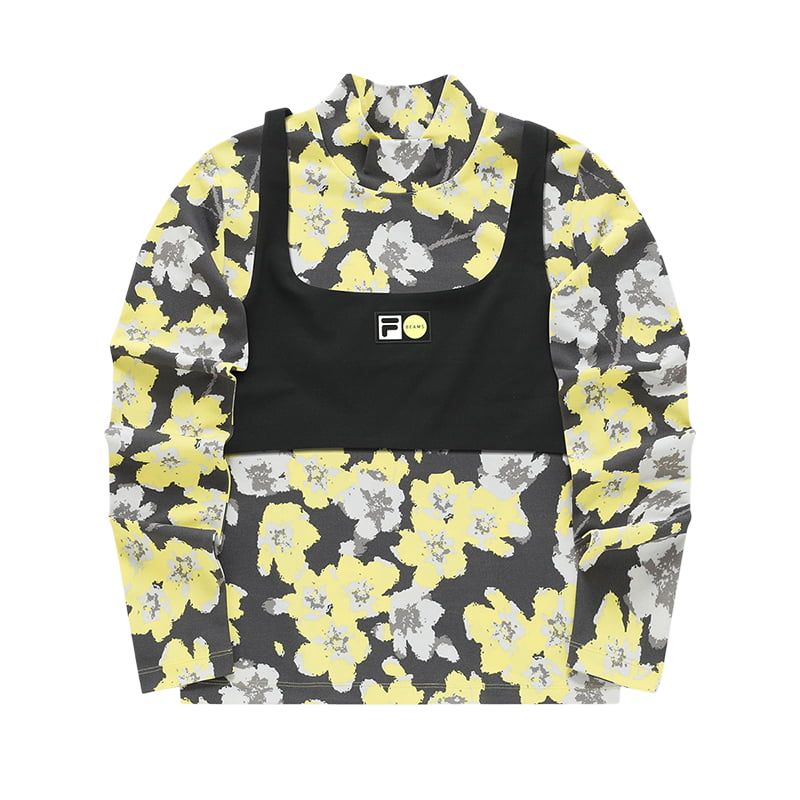 

FILA FUSION Футболка X BEAMS Co branded Series Regular женская Sahara Yellow