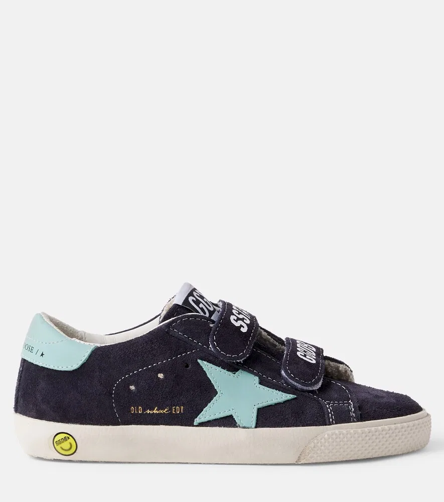 Замшевые кроссовки в стиле олдскул Golden Goose Kids, синий — фото 3