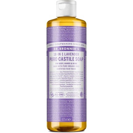 

Bronner'S Pure Castile жидкое мыло с лавандой, 475 мл, Dr Bronners, Серый, Bronner'S Pure Castile жидкое мыло с лавандой, 475 мл, Dr Bronners