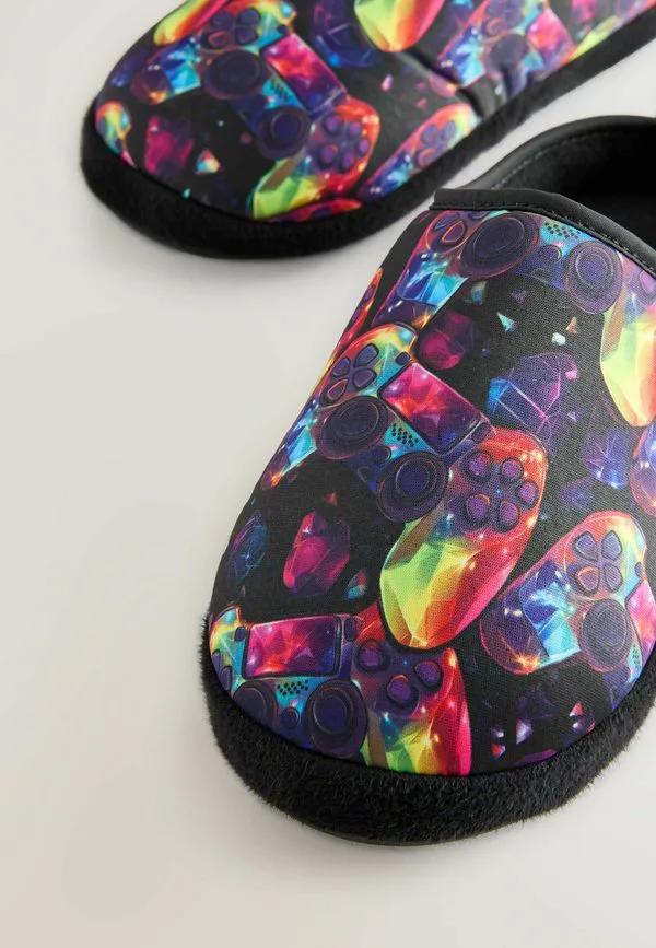Теплые тапочки стандартного кроя Next, Black Multicoloured Gamer — фото 4