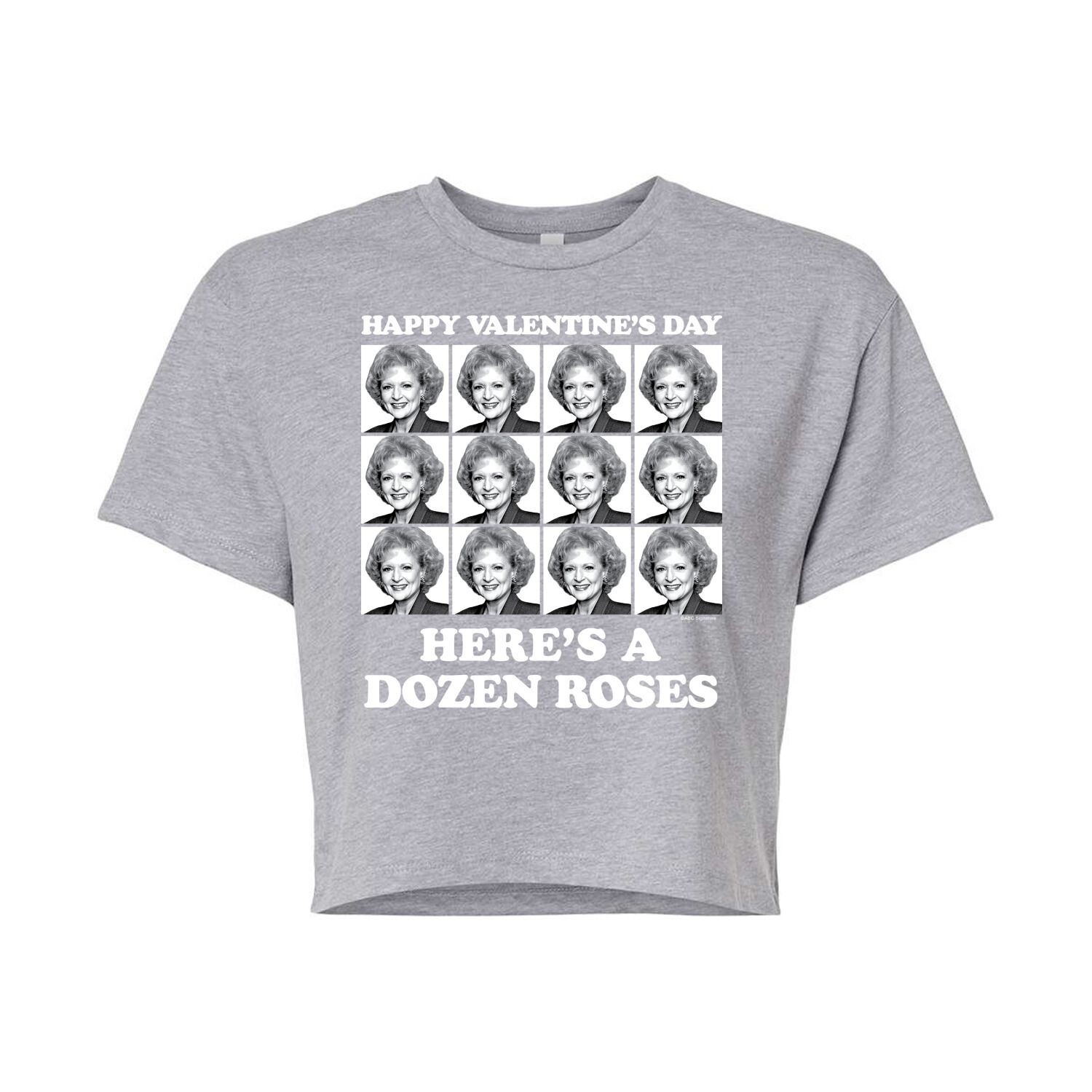 

Укороченная футболка с рисунком Golden Girls Dozen Roses для юниоров Licensed Character, серый