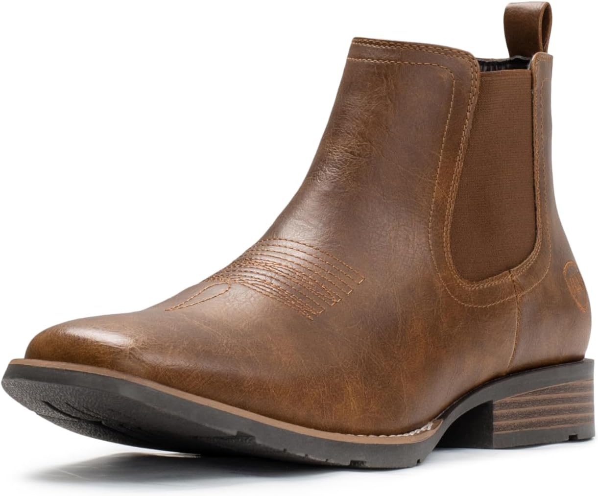 

Мужские ковбойские ботинки IUV, ботинки на щиколотку, западные ботинки, повседневные, классические, слипоны Челси, коричневый