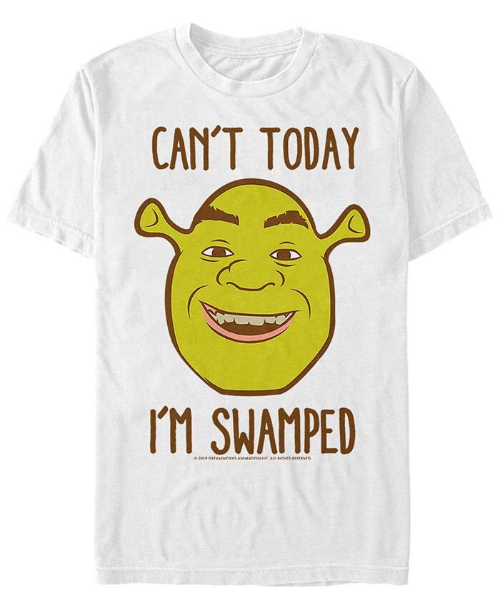 

Мужская футболка Shrek с короткими рукавами Can't Today I'm Swamped Fifth Sun, белый