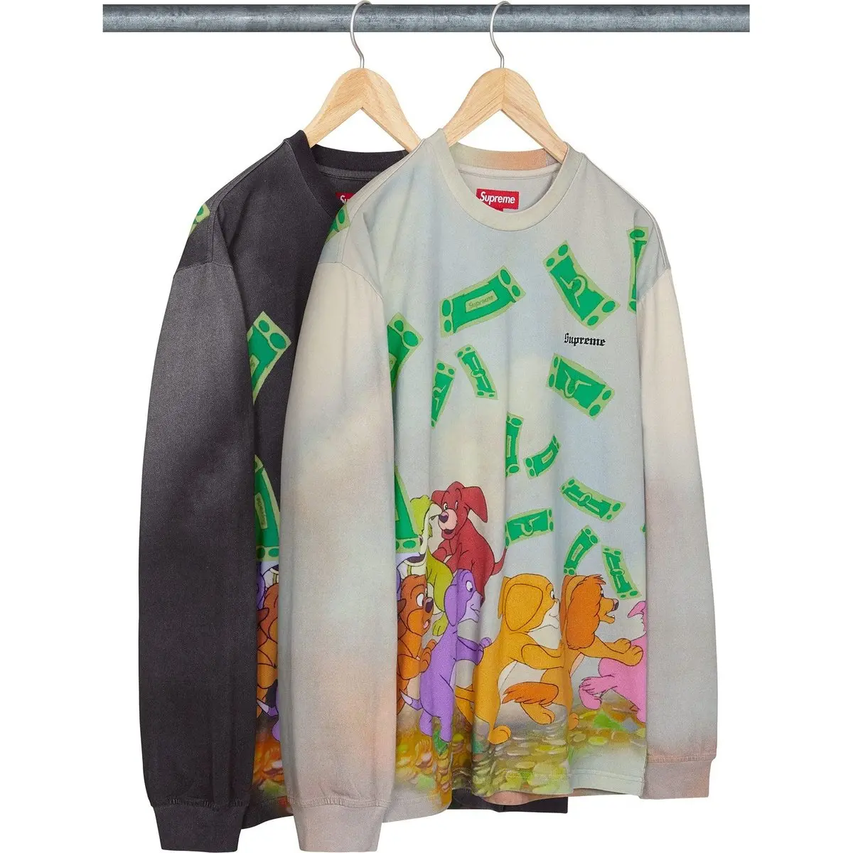 Футболка All Dogs Go To Heaven FW25 WEEK11 с длинными рукавами унисекс Supreme, белый — фото 4
