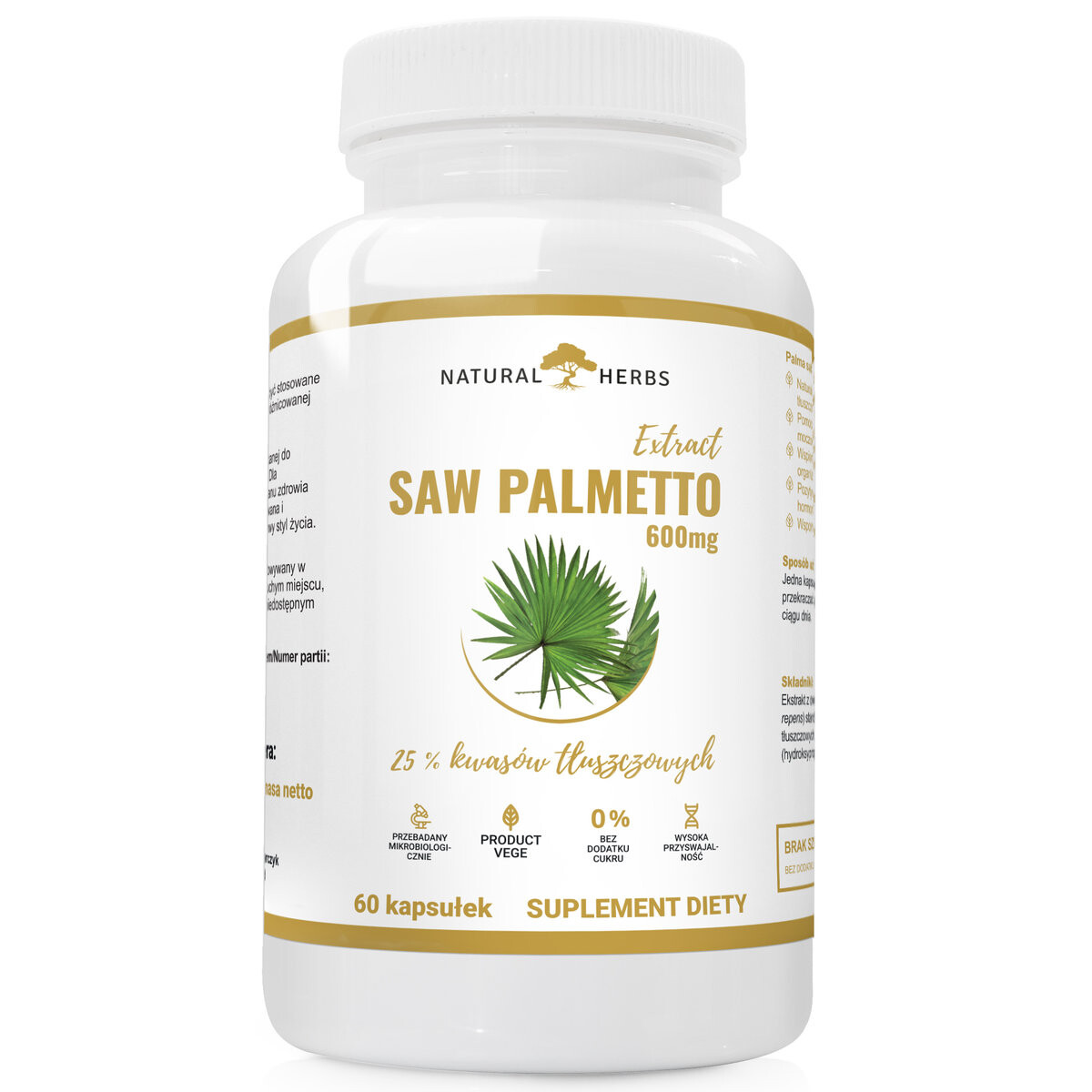 

Диетическая добавка Saw Palmetto 600 мг 25% кВт. Жирный, 120 капс Alto Pharma