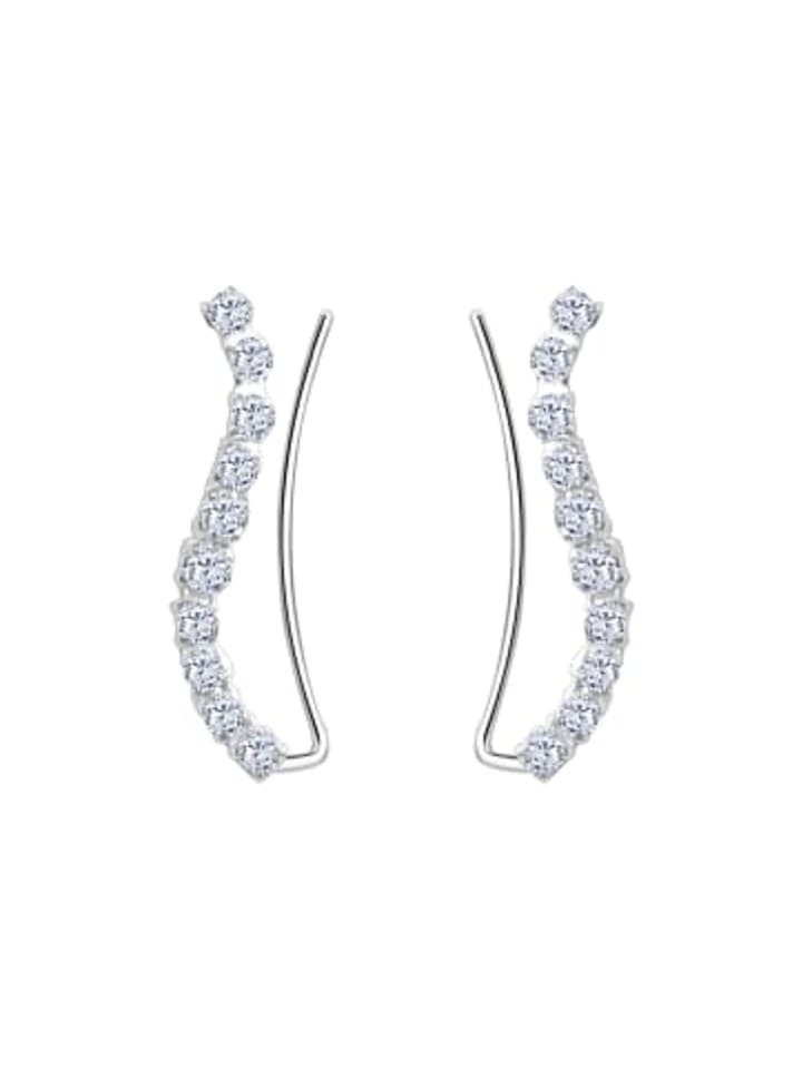 

Alexander York Серьги, подвески с кубическим цирконием в оправе из серебра 925 пробы, комплект из двух сережек