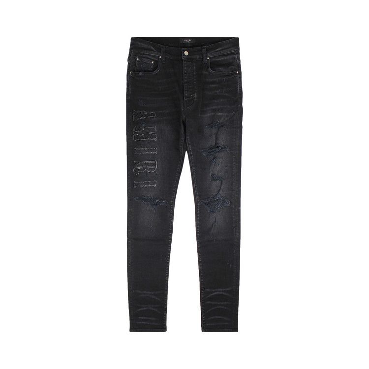 

Джинсы Amiri Denim Logo Appliqué Jean, Aged Black