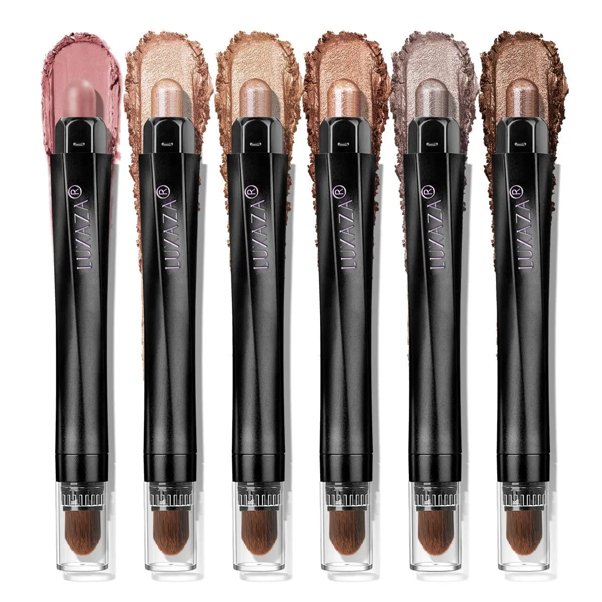 Набор нейтральных карандашей для теней LUXAZA PRO, 6 шт., оттенок BROWN CANYON Luxaza Pro, Brown Canyon
