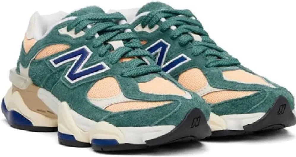 Кроссовки мужские New Balance 9060, цвет New Spruce/Peach Blossom/Team Royal — фото 4