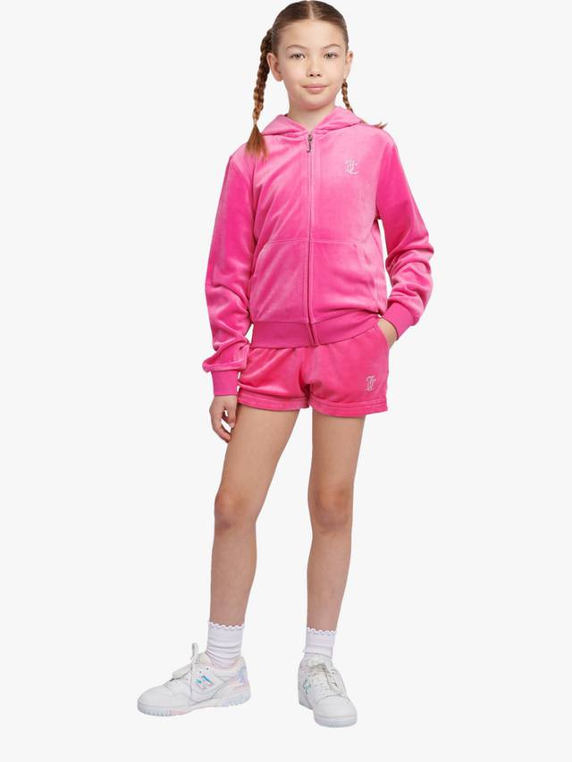 Детские велюровые складывающиеся шорты Juicy Couture, Fuchsia — фото 2