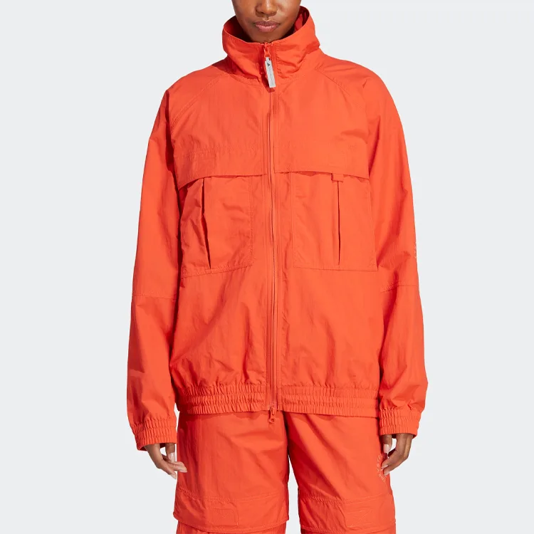 Свободная куртка-бомбер Stella McCartney TrueCasuals Woven Solid Track Adidas, Bright Pepper Red — фото 4