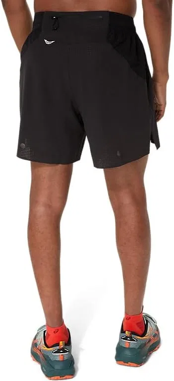 Мужская короткая беговая одежда ASICS Fujitrail Elite, Performance Black — фото 2