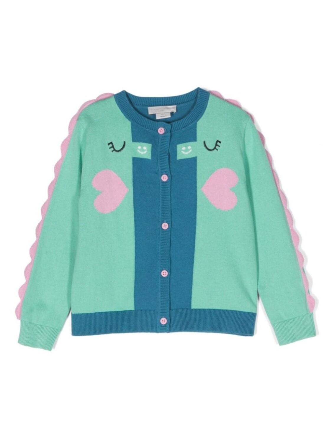 

Stella McCartney Kids кардиган Seahorse, зеленый