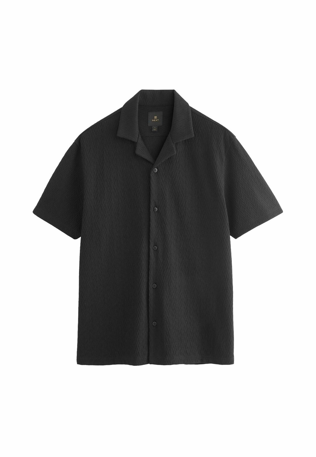 

Рубашка TEXTURED SHORT SLEEVE REGULAR FIT Next, черный