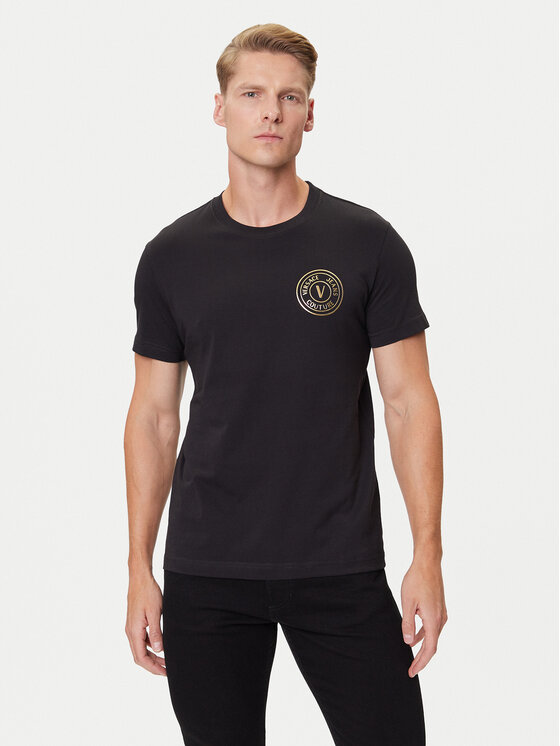 

Футболка regular fit 79GAHT00 CJ00T Versace Jeans Couture, чёрный