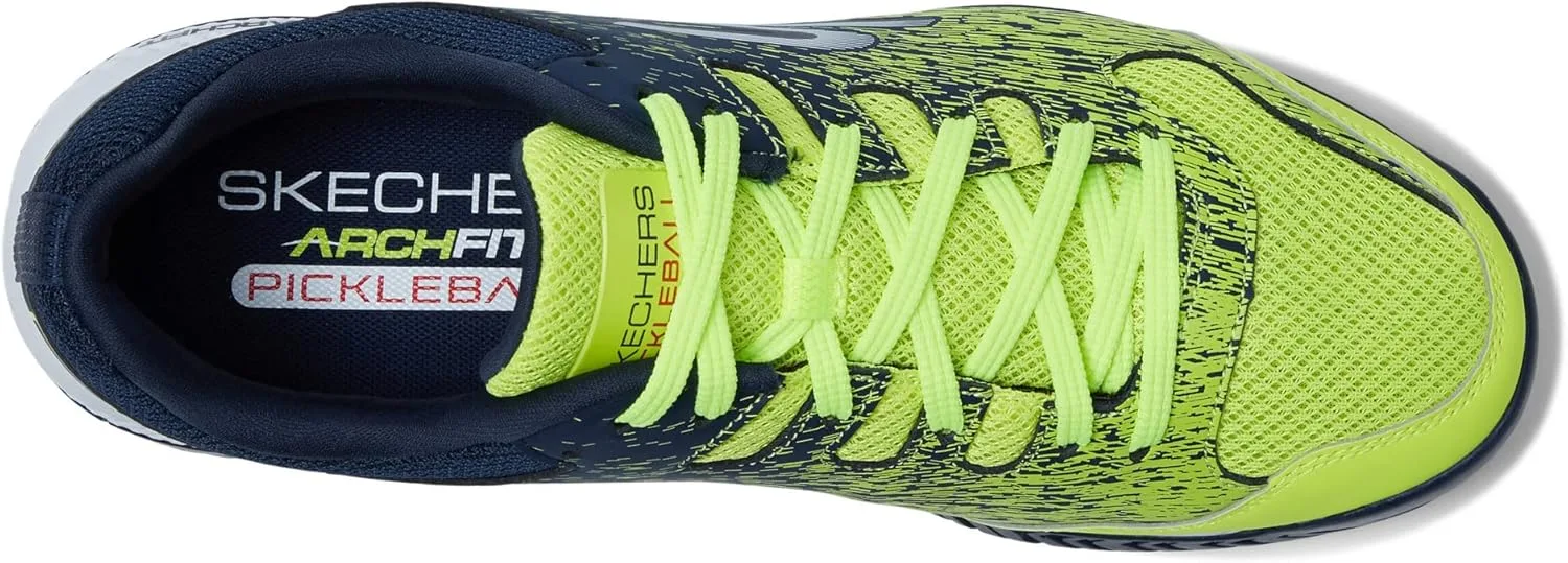 Мужские кроссовки Skechers Viper Court - спортивные кроссовки для пиклбола, подходящие для игры в помещении и на открытом воздухе, с поддержкой свода стопы, темно-синий/желтый — фото 3